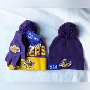 Los Angeles Lakers Unisex Beanies & Gloves Set